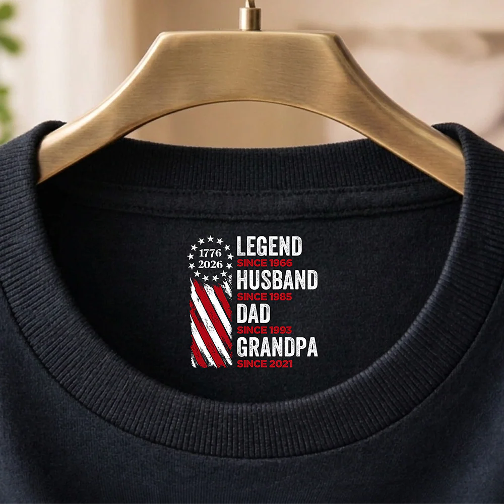 Personalized Legend, Husband, Dad And Grandpa Back Neck Shirt HO82 901816 - Image 2