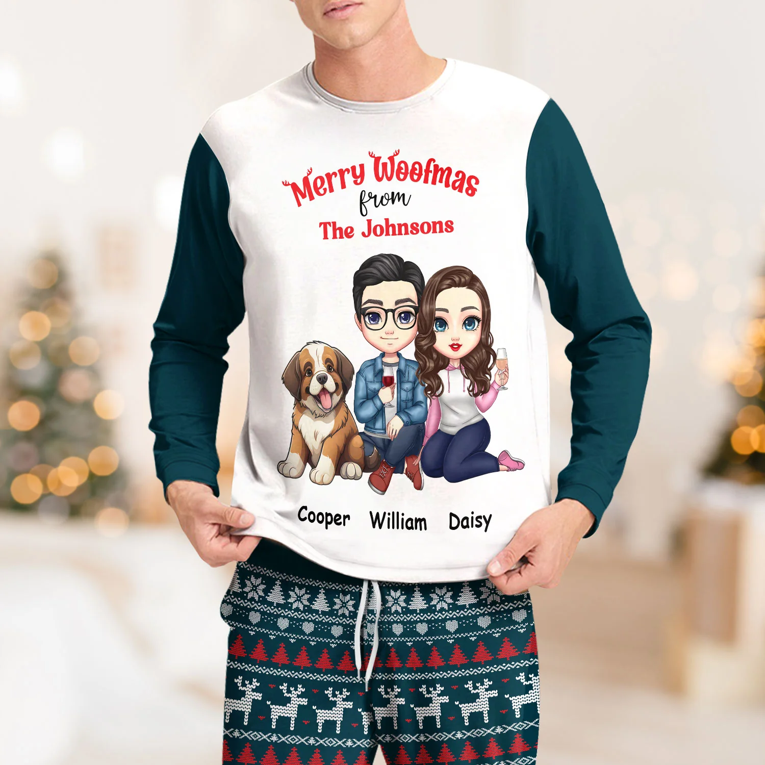 Personalized Merry Christmas With Pet Sleepwear HO82 900310 - Image 3