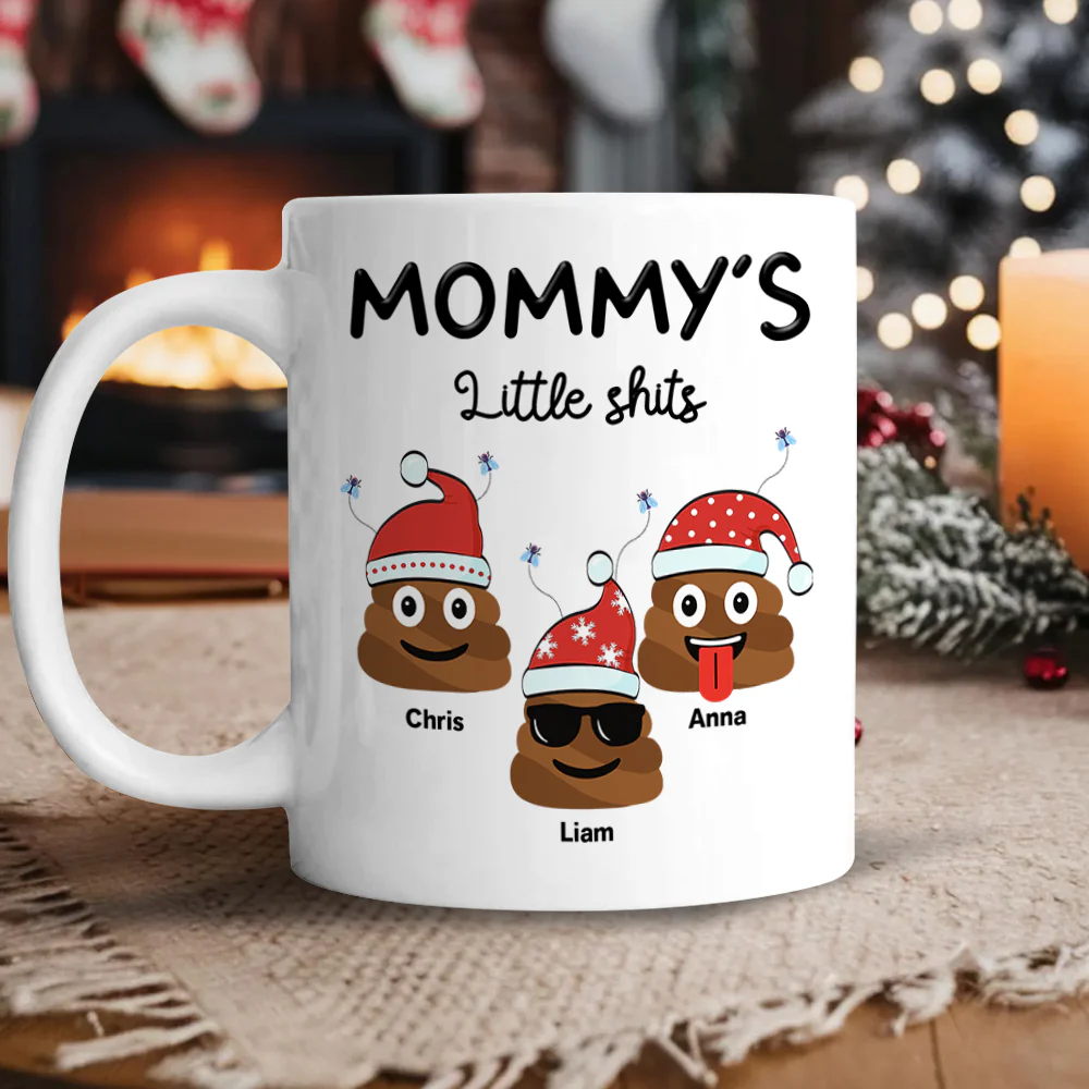 Personalized Mommy’s Little Shits Mug – Funny Christmas Gift for Mom CH07 896324 - Image 3