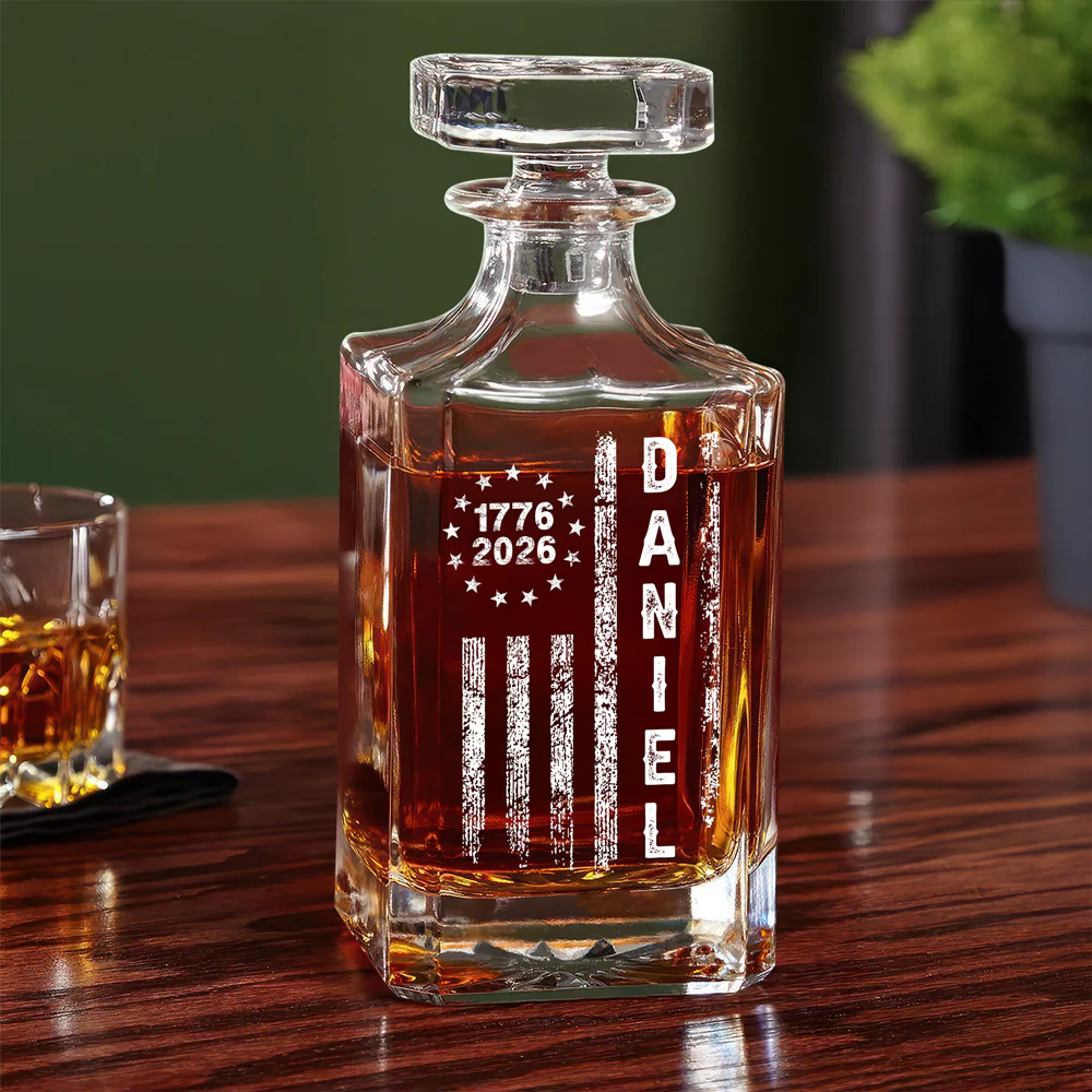 Personalized Name American 1776–2026 Flag Decanter HA75 920268 - Image 3