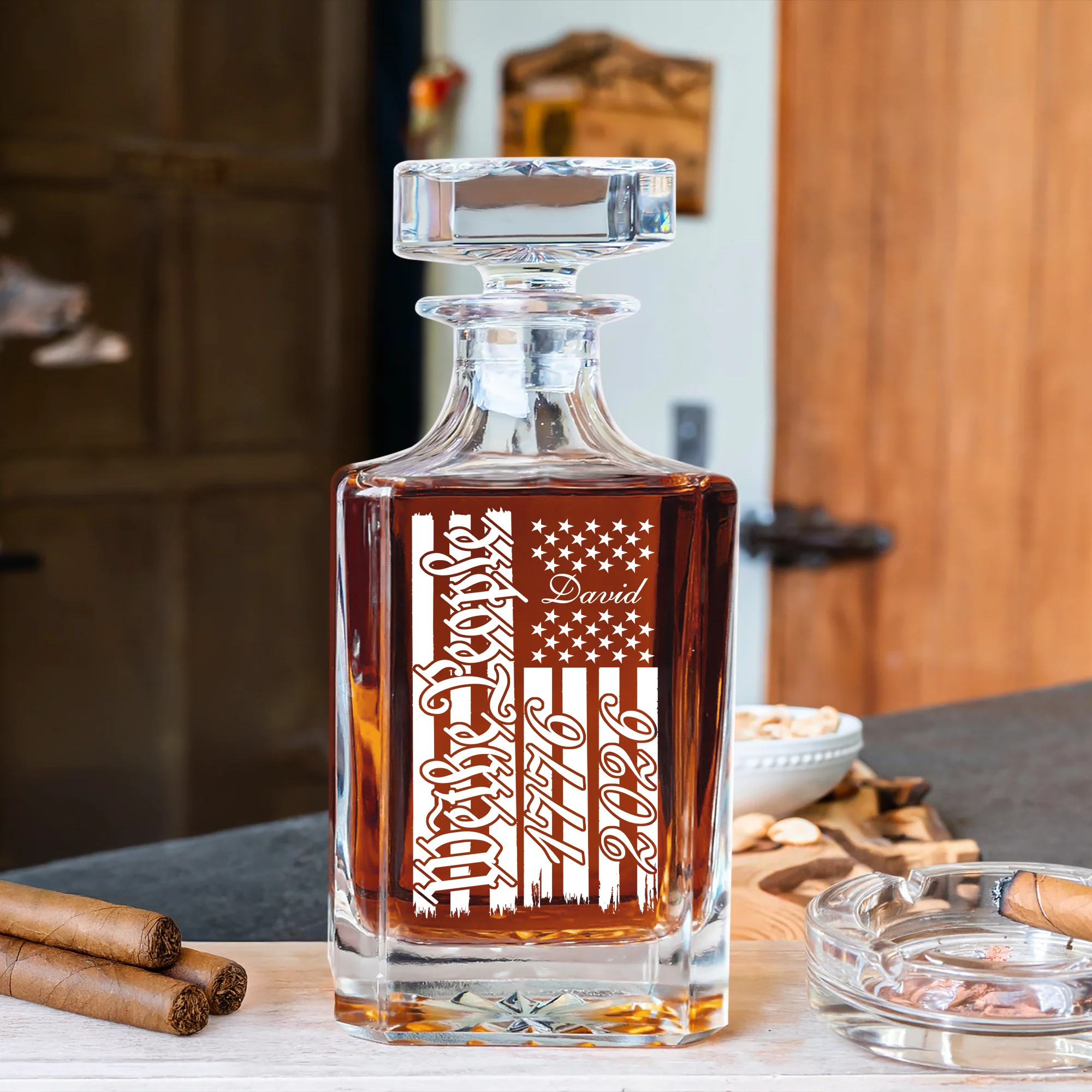 Personalized Name We The People 1776 - 2026 Decanter HA75 920272 - Image 4