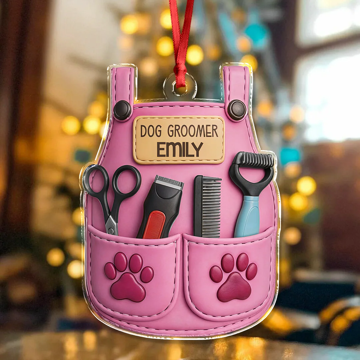 Personalized Pet Groomer Christmas Acrylic Ornament LM32 895489 - Image 2