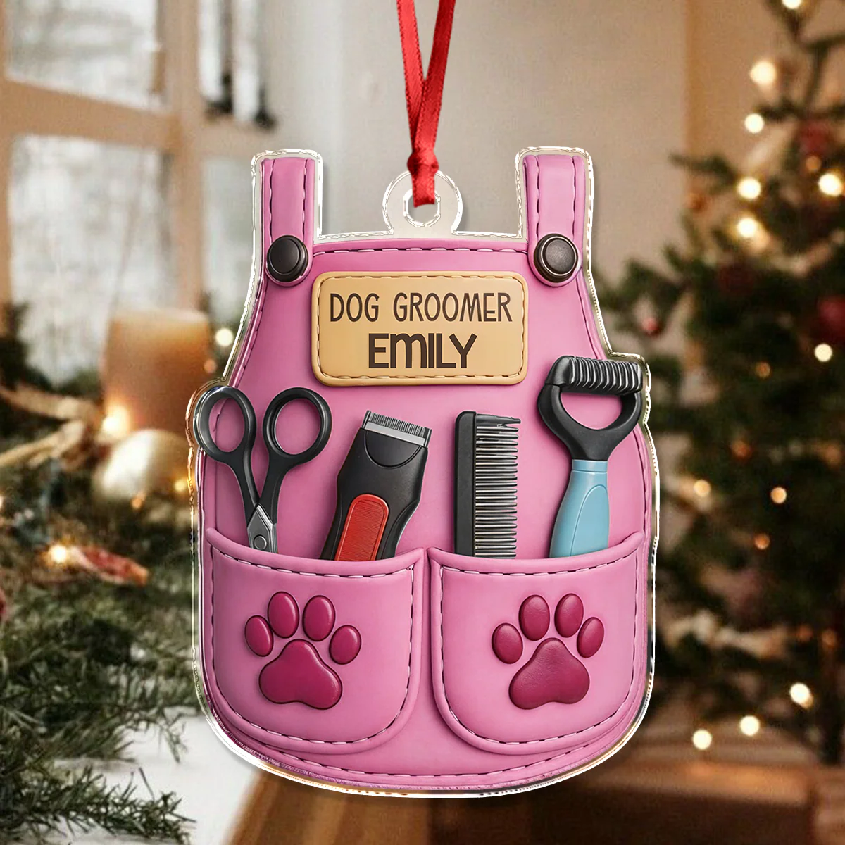 Personalized Pet Groomer Christmas Acrylic Ornament LM32 895489 - Image 7
