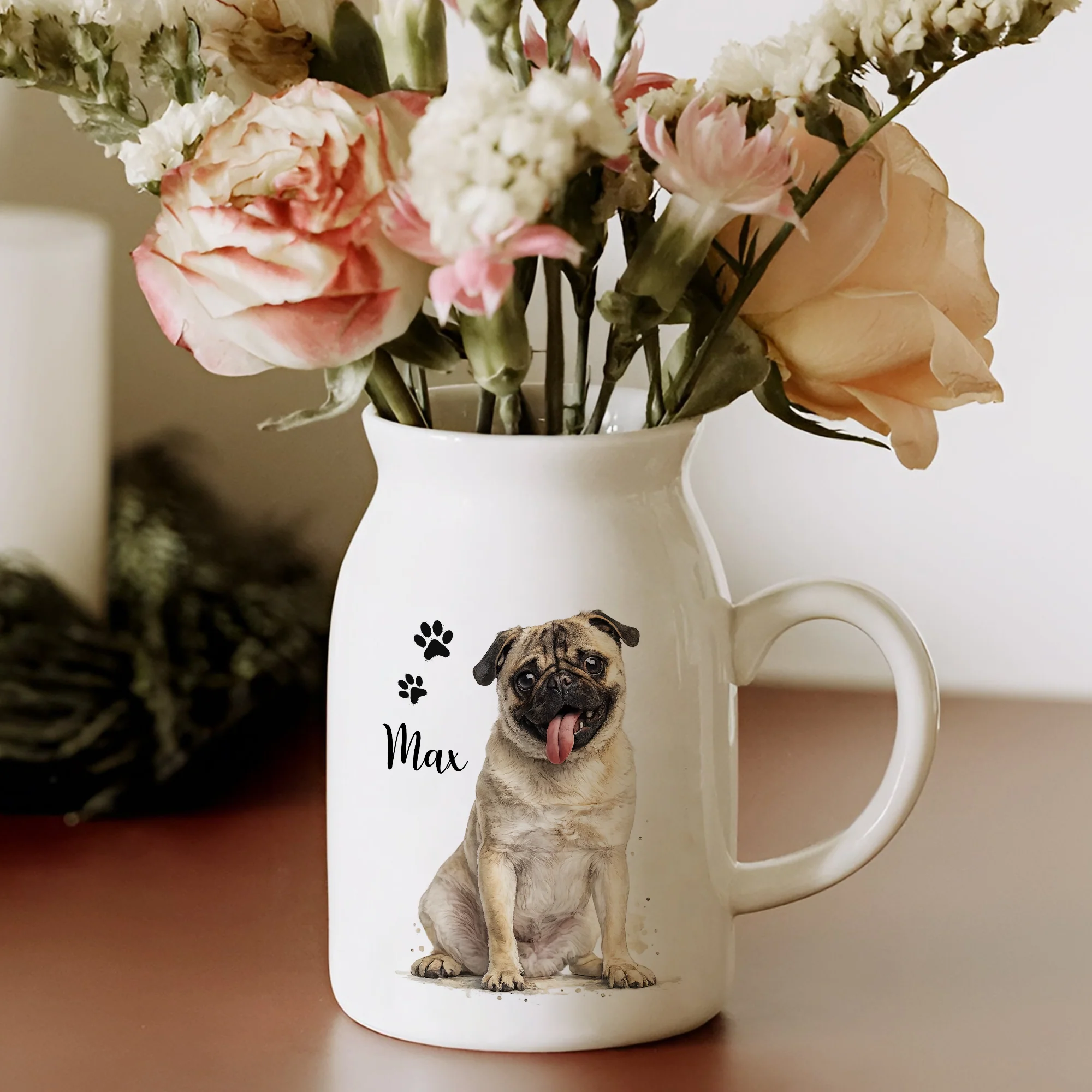 Personalized Pet Watercolor Ceramic Flower Vase Gift For Pet Lovers CH07 911390 - Image 4