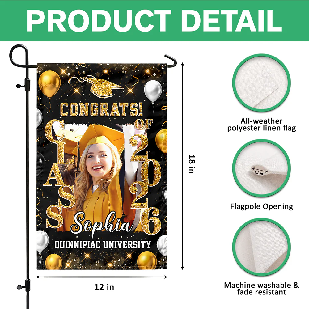 Personalized Photo Graduate Celebration Class Of 2026 Garden Flag HO82 901910 - Image 8