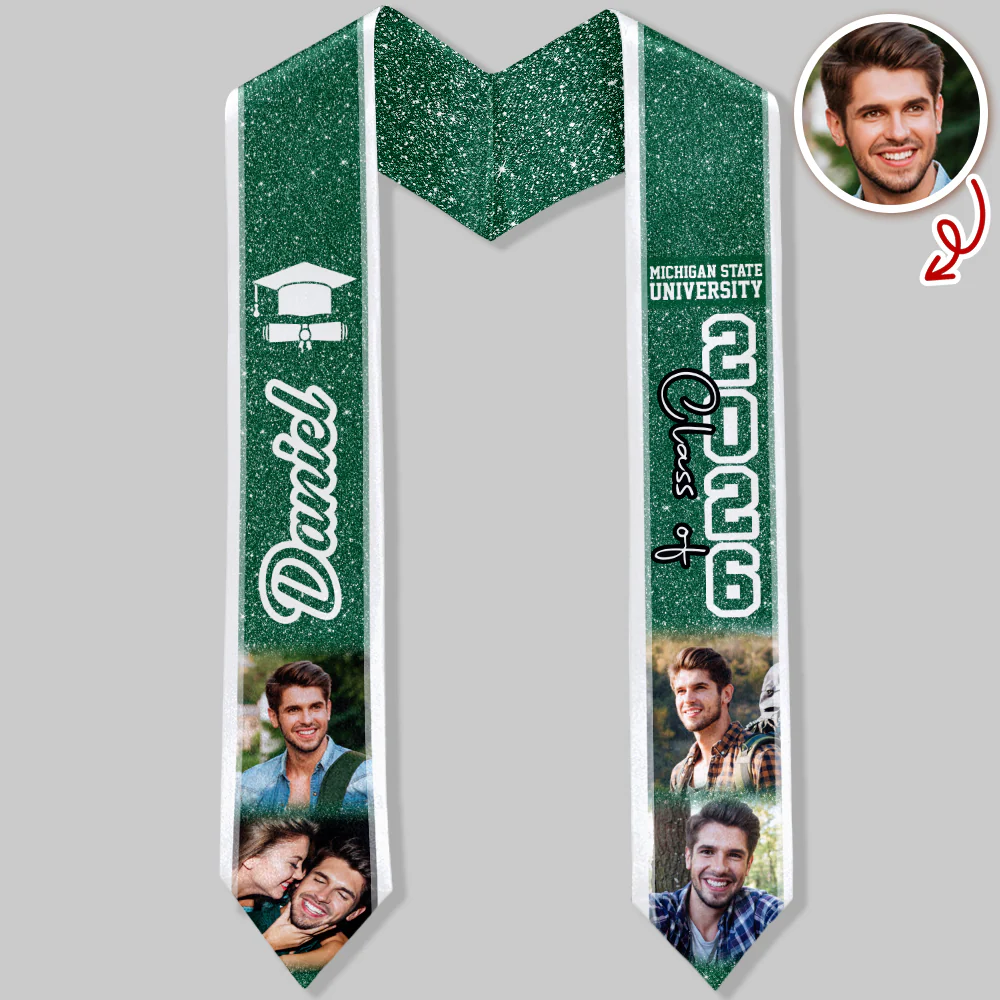 Personalized Photo Graduation Class of 2026 Stole Gift for Graduates HO82 901912 - Image 6