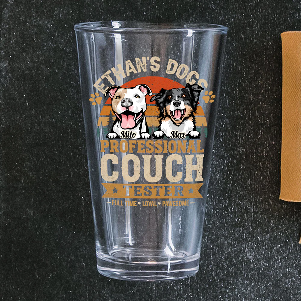 Personalized Professional Couch Tester Beer Glass Gift For Dog Lovers HO82 902446 - Image 3