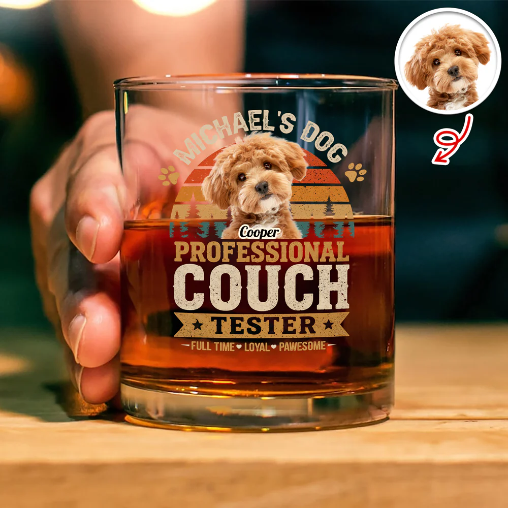 Personalized Professional Couch Tester Whiskey Glass Gift For Dog Lovers HO82 902444 - Image 4