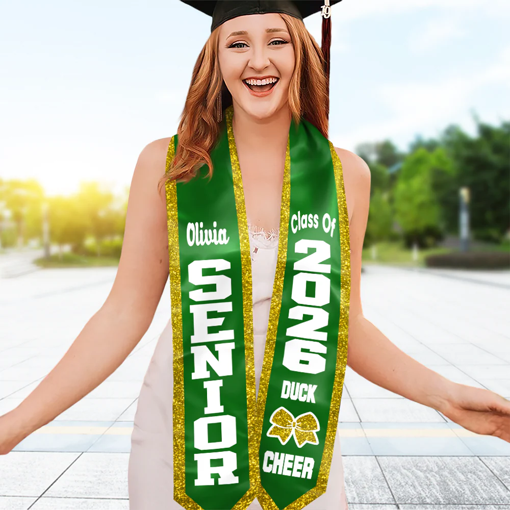 Personalized Senior Graduation Cheer Stole – Cheerleader Graduation Gift HA75 898884 - Image 4