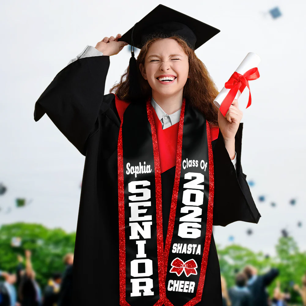 Personalized Senior Graduation Cheer Stole – Cheerleader Graduation Gift HA75 898884 - Image 5