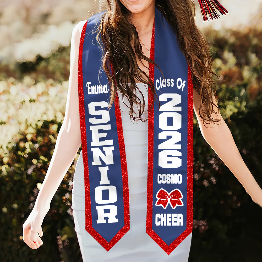 Personalized Senior Graduation Cheer Stole – Cheerleader Graduation Gift HA75 898884 - Image 6