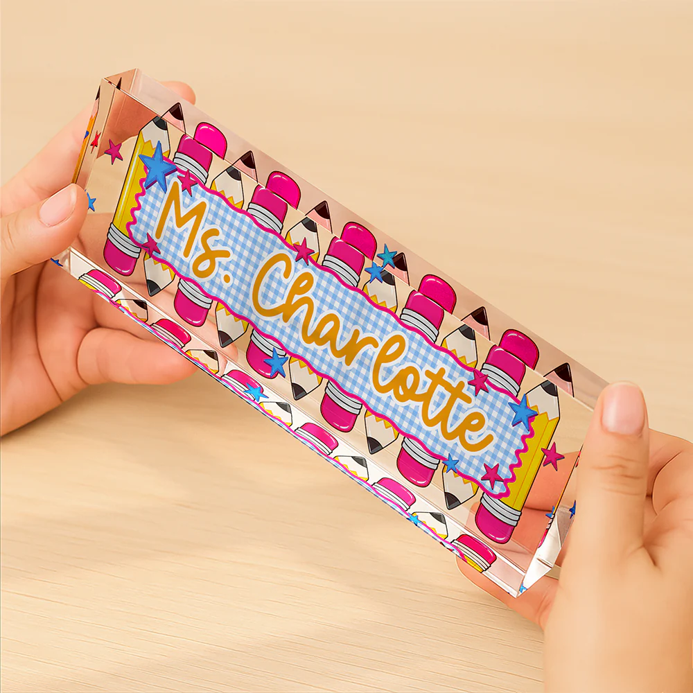 Personalized Teacher Acrylic Desk Name Plate Back to School Teacher Gift CH07 180026 - Image 7