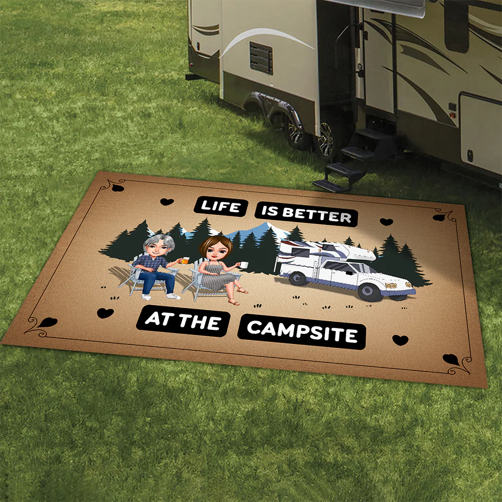 Personalized The Best Memories Are Made Camping Patio Mat TH10 894147 - Image 5