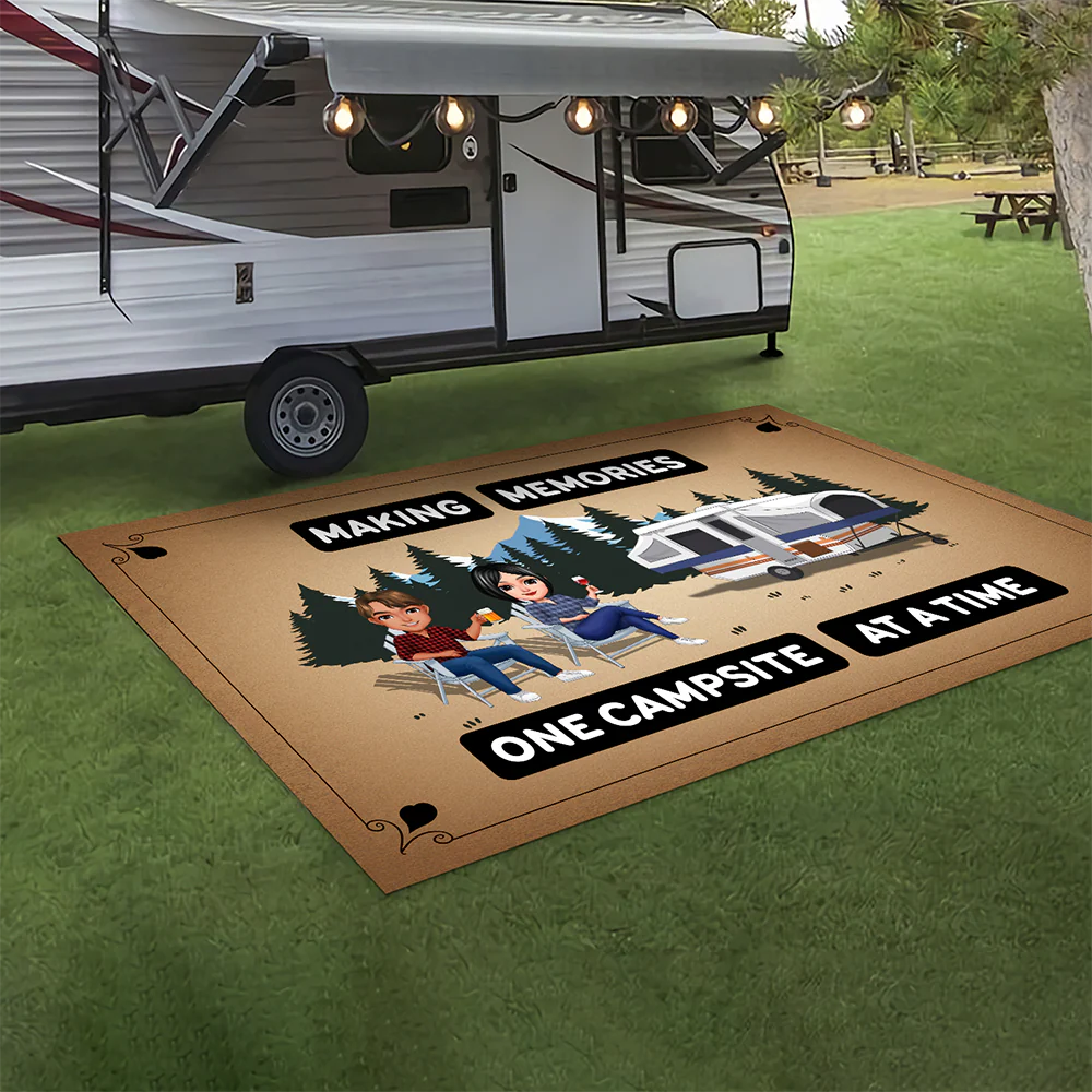 Personalized The Best Memories Are Made Camping Patio Mat TH10 894147 - Image 8