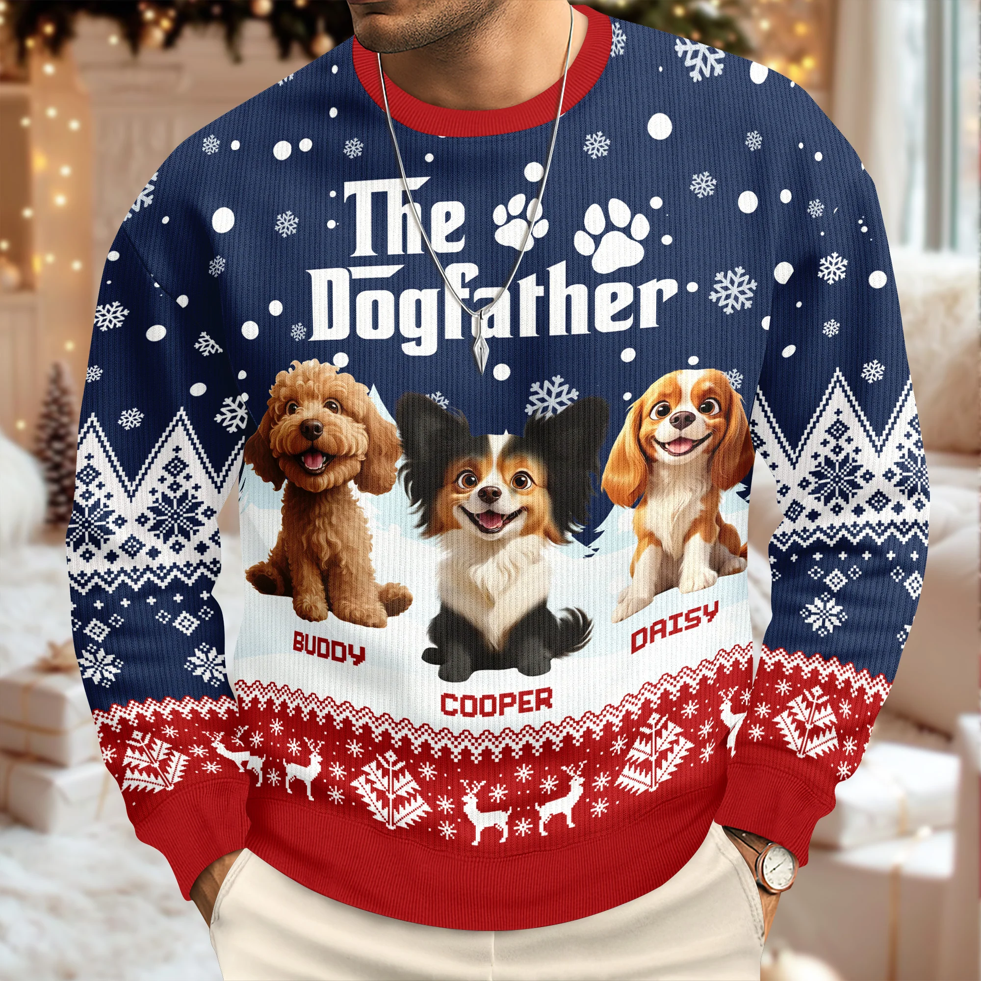 Personalized The DogMother Ugly Sweater Gifts for Dog Lovers TH10 896485 - Image 2