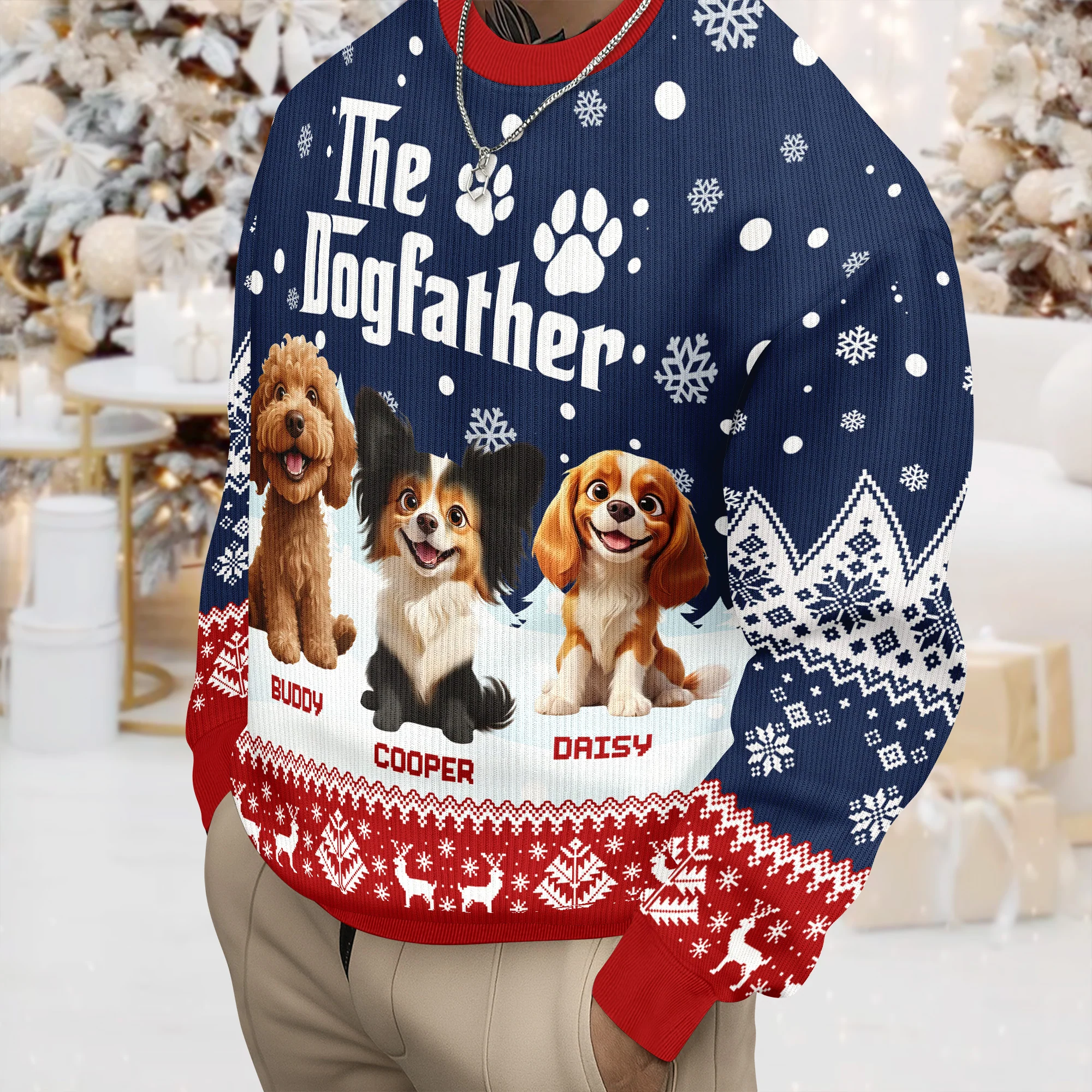 Personalized The DogMother Ugly Sweater Gifts for Dog Lovers TH10 896485 - Image 3