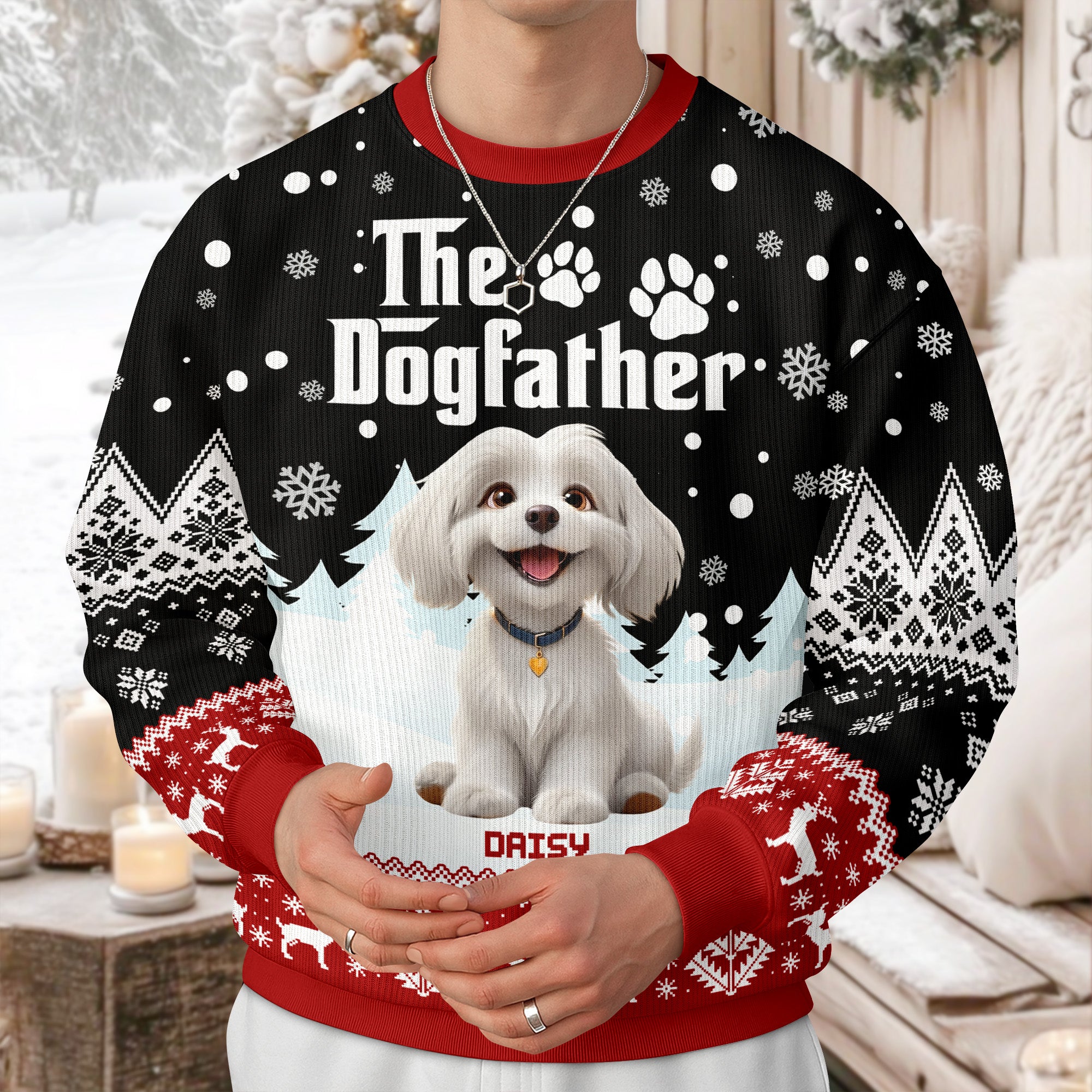 Personalized The DogMother Ugly Sweater Gifts for Dog Lovers TH10 896485 - Image 4