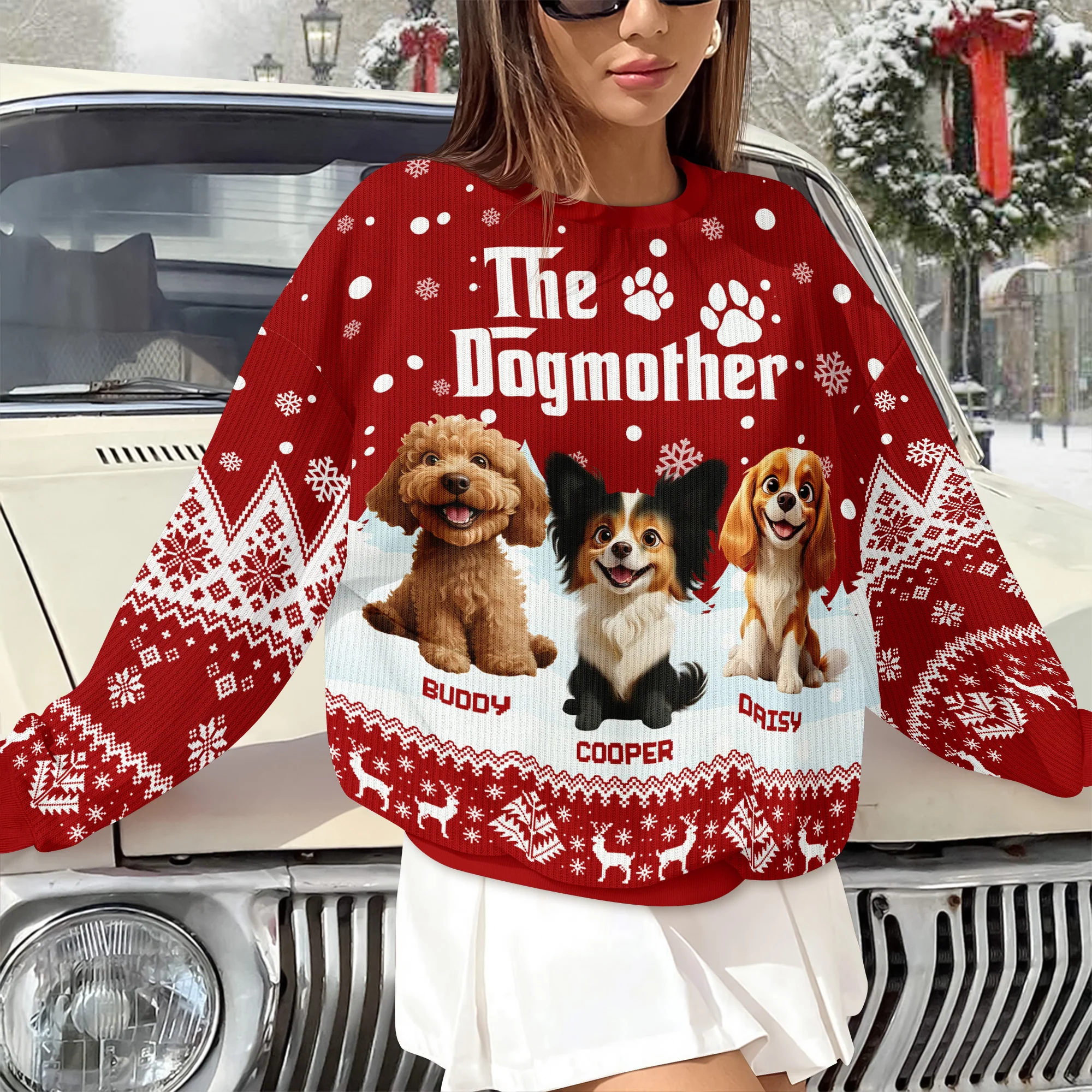 Personalized The DogMother Ugly Sweater Gifts for Dog Lovers TH10 896485 - Image 5