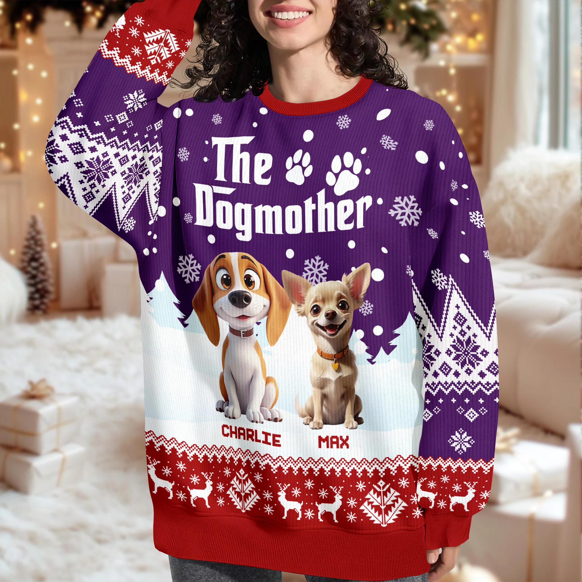 Personalized The DogMother Ugly Sweater Gifts for Dog Lovers TH10 896485 - Image 6