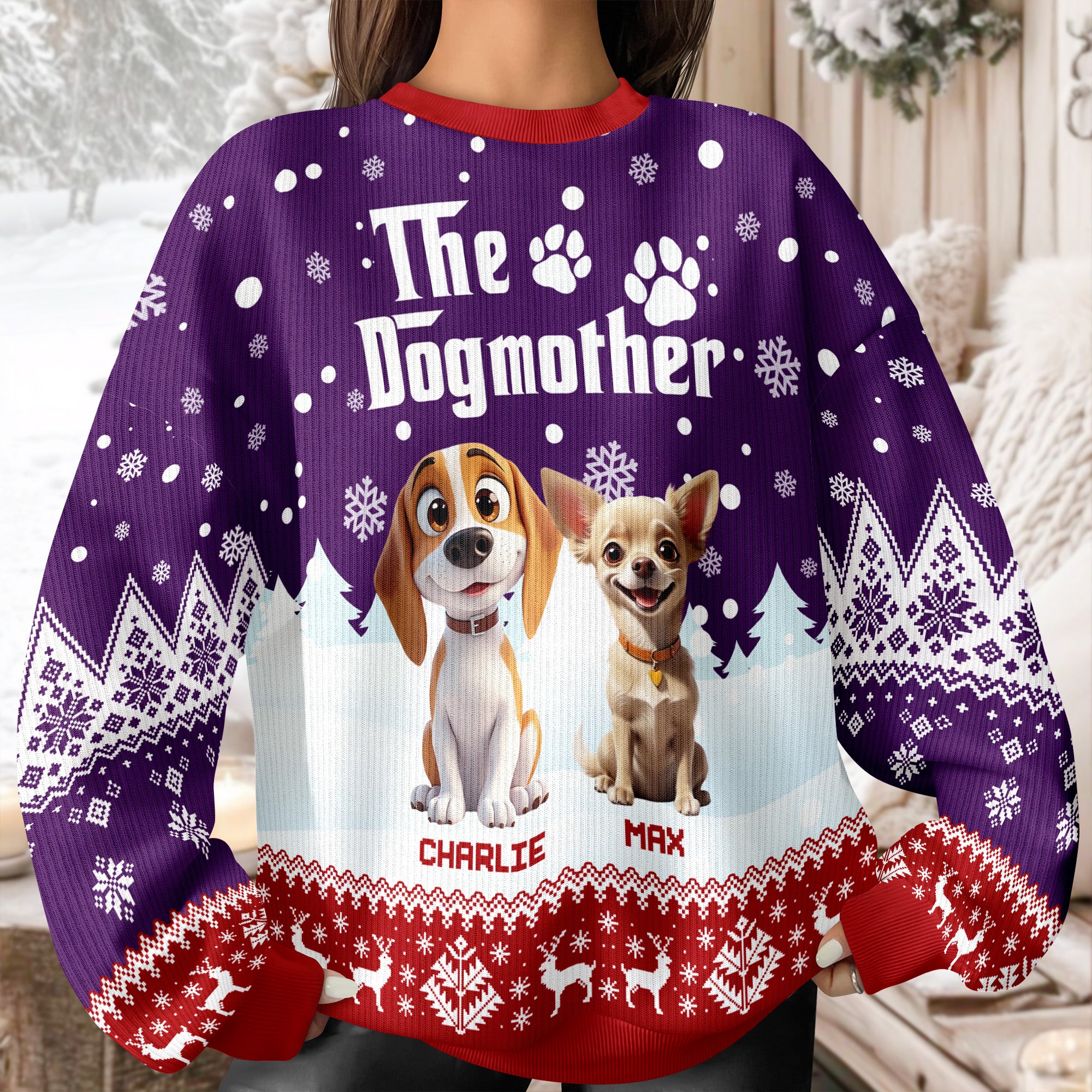 Personalized The DogMother Ugly Sweater Gifts for Dog Lovers TH10 896485 - Image 7