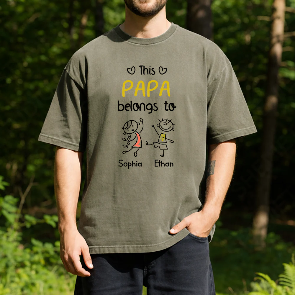 Personalized This Papa Belongs To Us Comfort Shirt Father’s Day Gift HA75 921440 - Image 5