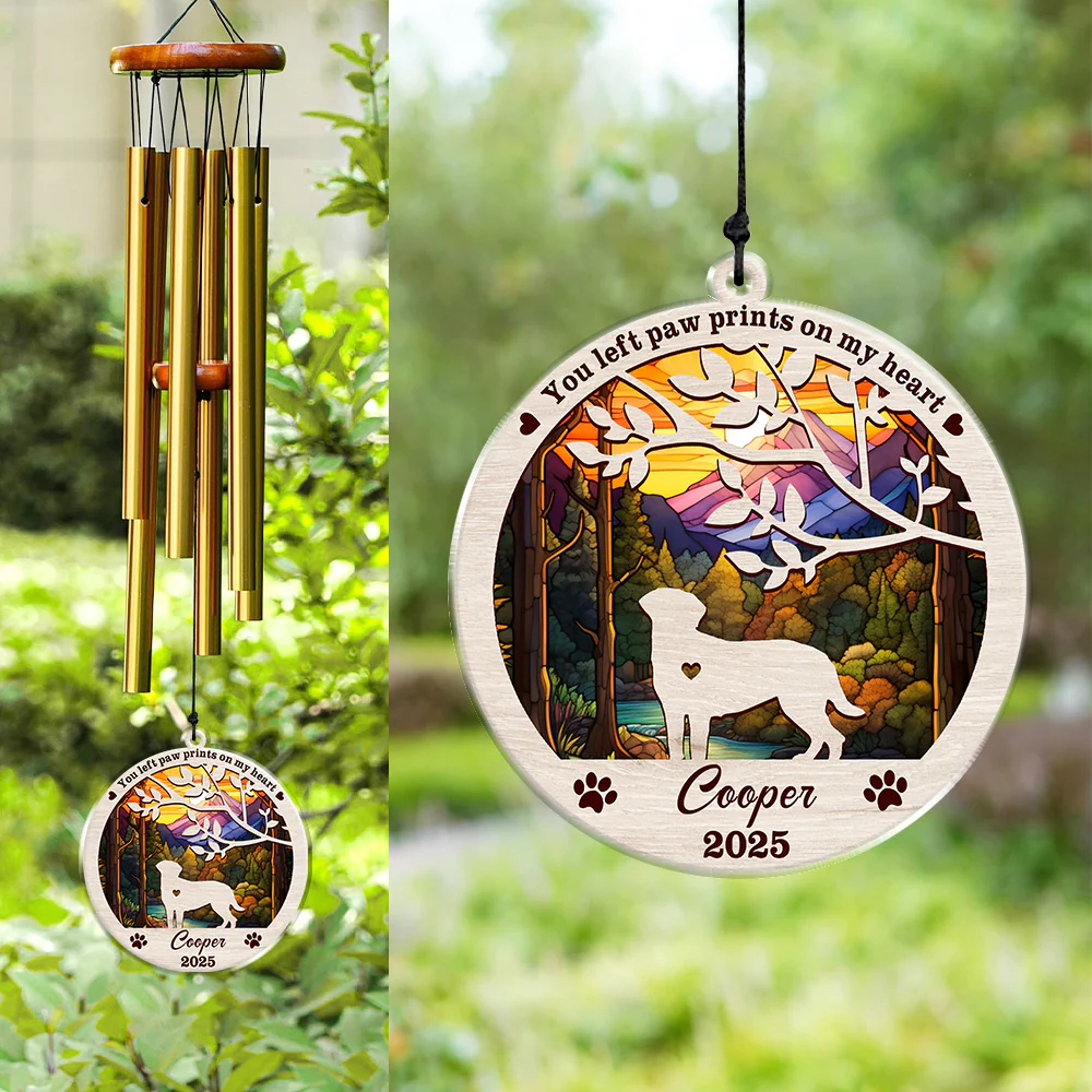 Personalized Until We Meet Again At The Rainbow Bridge Dog Memorial Acrylic Wind Chimes TH10 894205 - Image 4