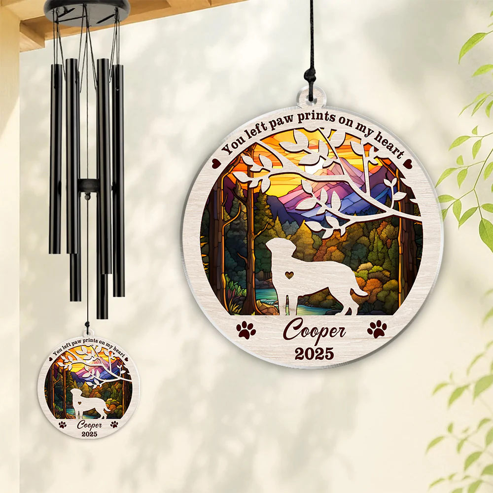 Personalized Until We Meet Again At The Rainbow Bridge Dog Memorial Acrylic Wind Chimes TH10 894205 - Image 5