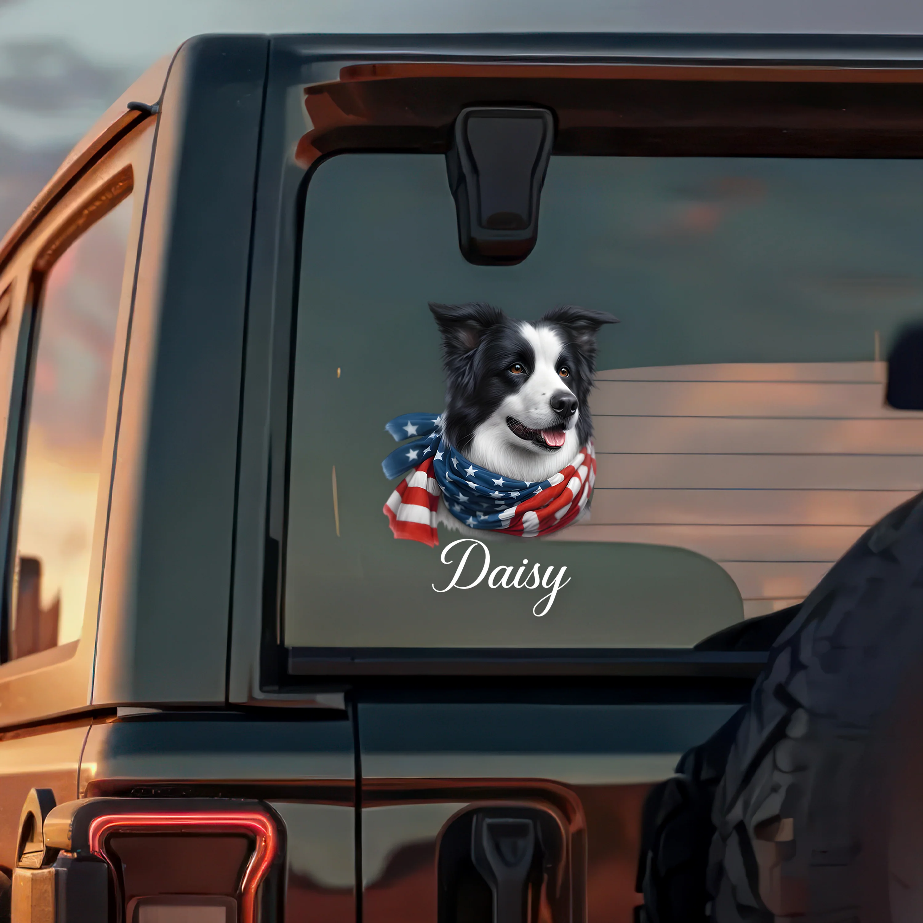 Personalized USA 250 Years Anniversary Patriotic Dog Portrait Car Window Decal LM32 897955 - Image 3