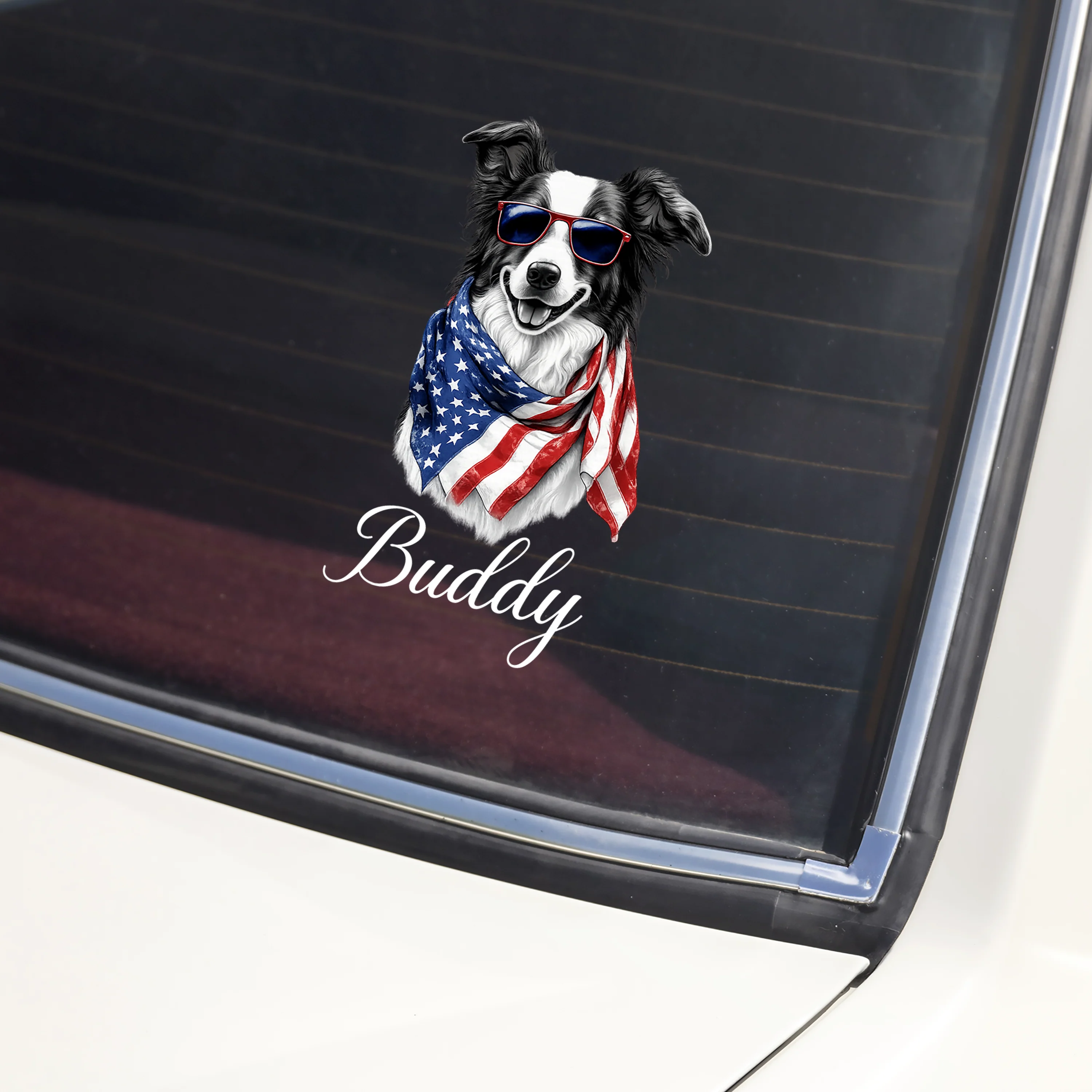 Personalized USA 250 Years Anniversary Patriotic Dog Portrait Car Window Decal LM32 897955 - Image 5
