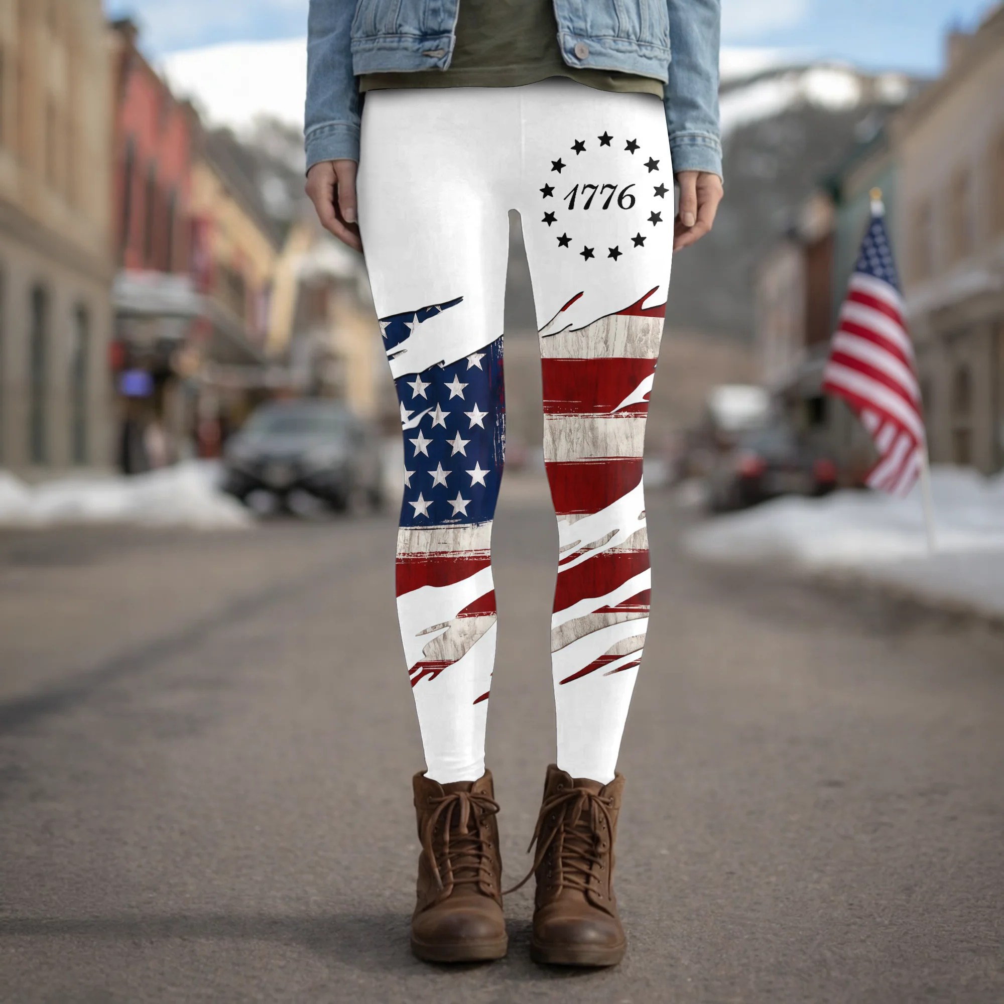 Personalized USA Flag 1776 Patriotic Legging HO82 902216 - Image 2