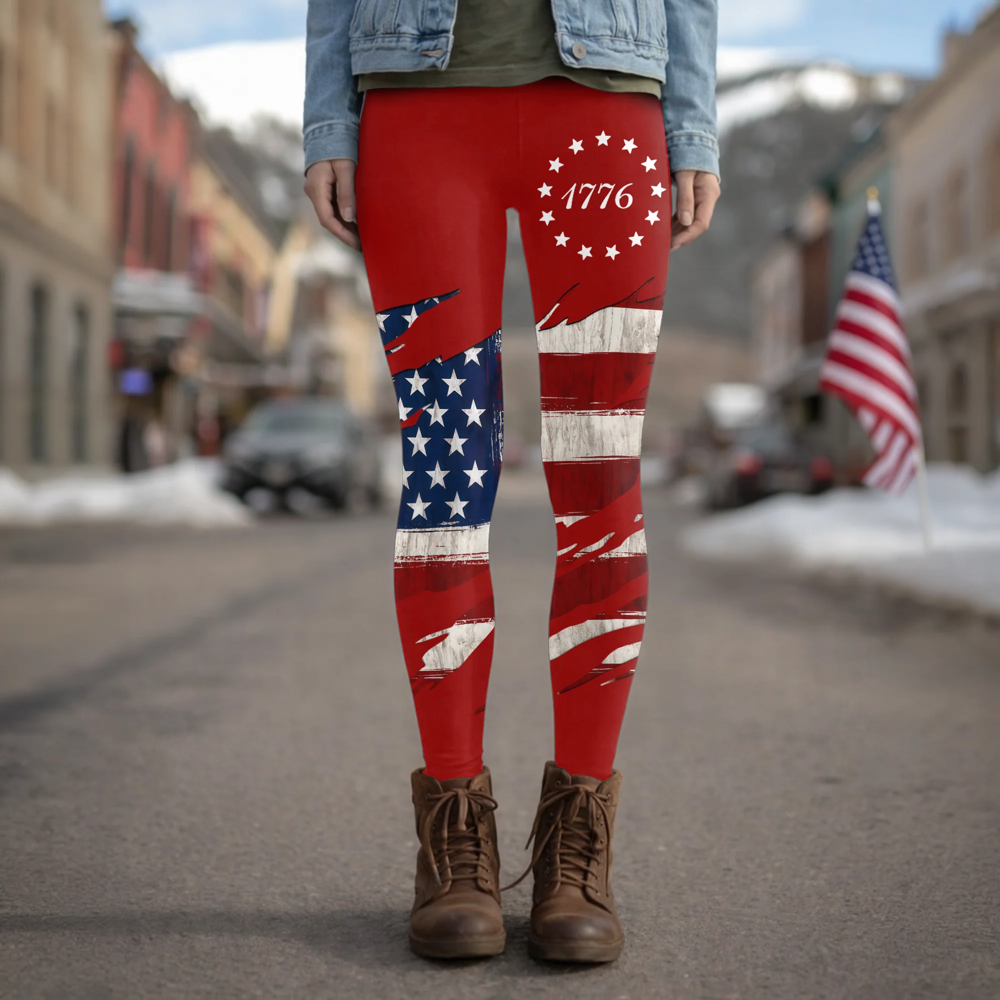 Personalized USA Flag 1776 Patriotic Legging HO82 902216 - Image 4