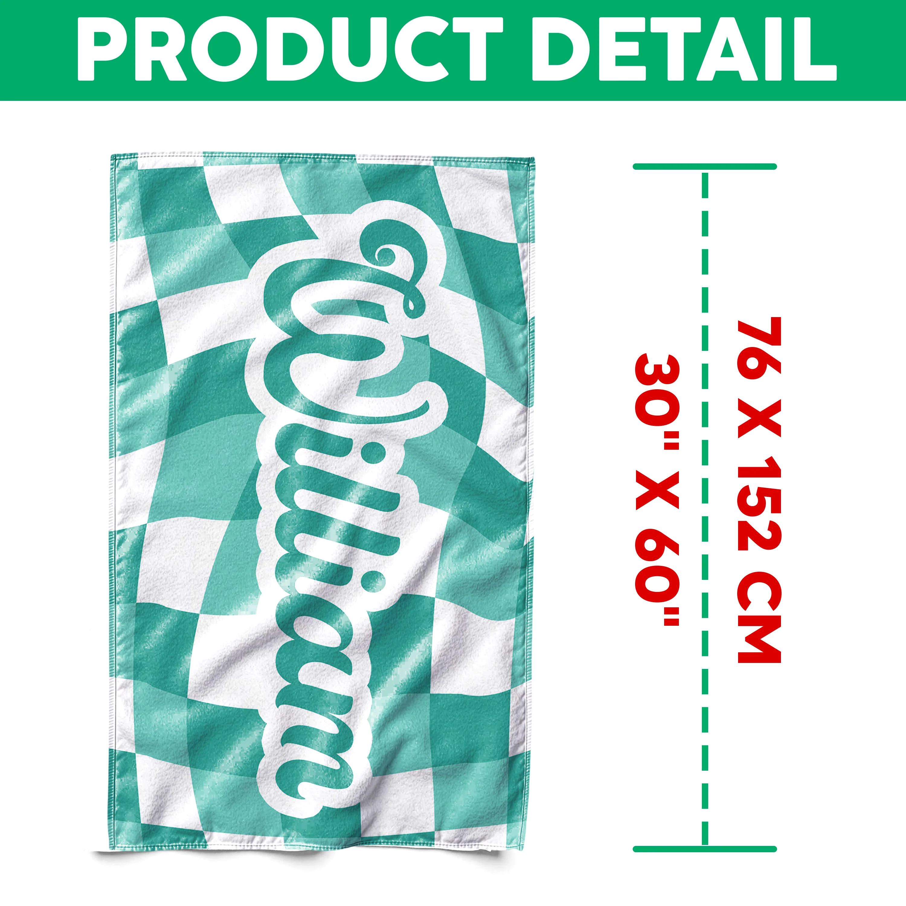 Personalized Vans Checker Pattern In Retro Style Beach Towel HA75 892798 - Image 32