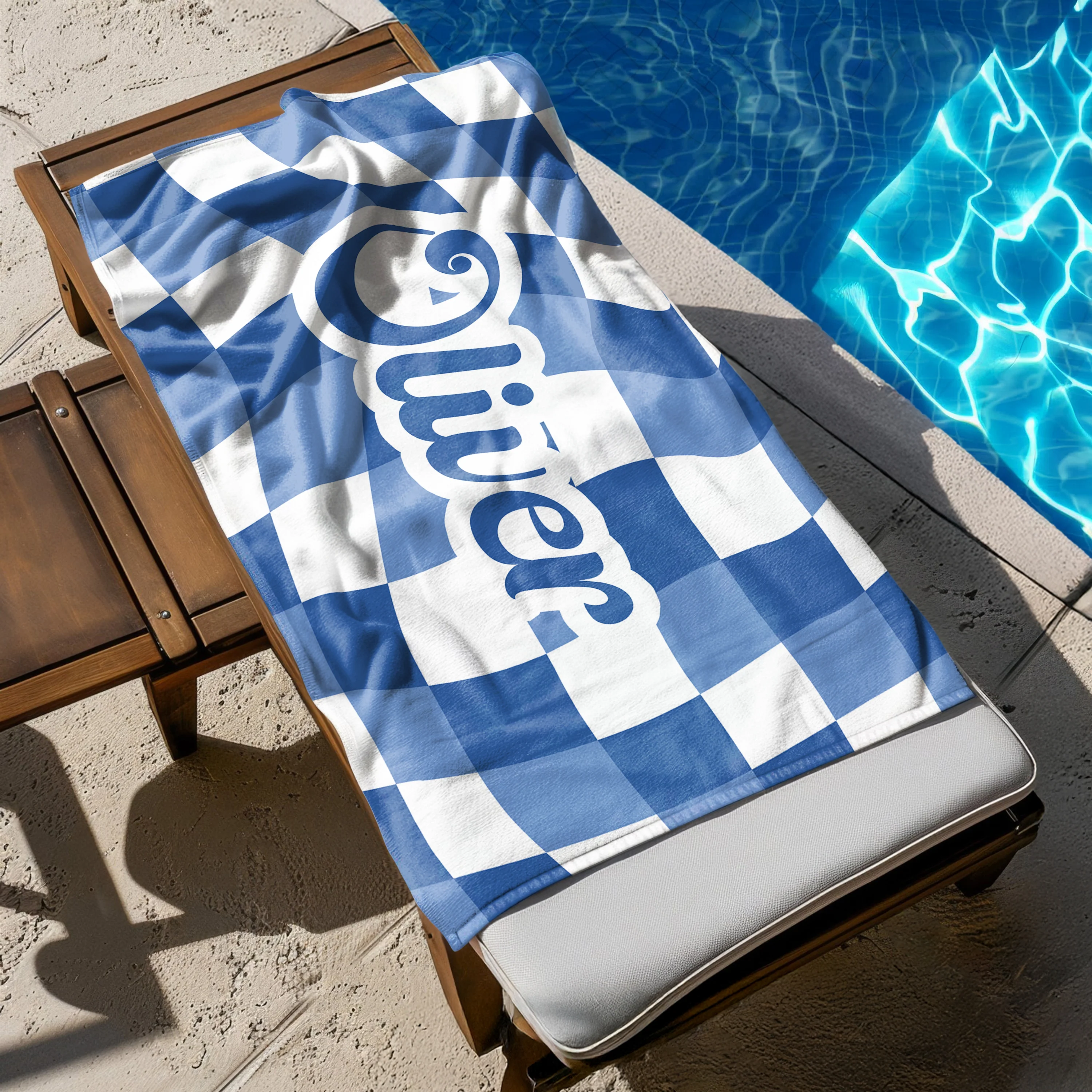 Personalized Vans Checker Pattern In Retro Style Beach Towel HA75 892798 - Image 5