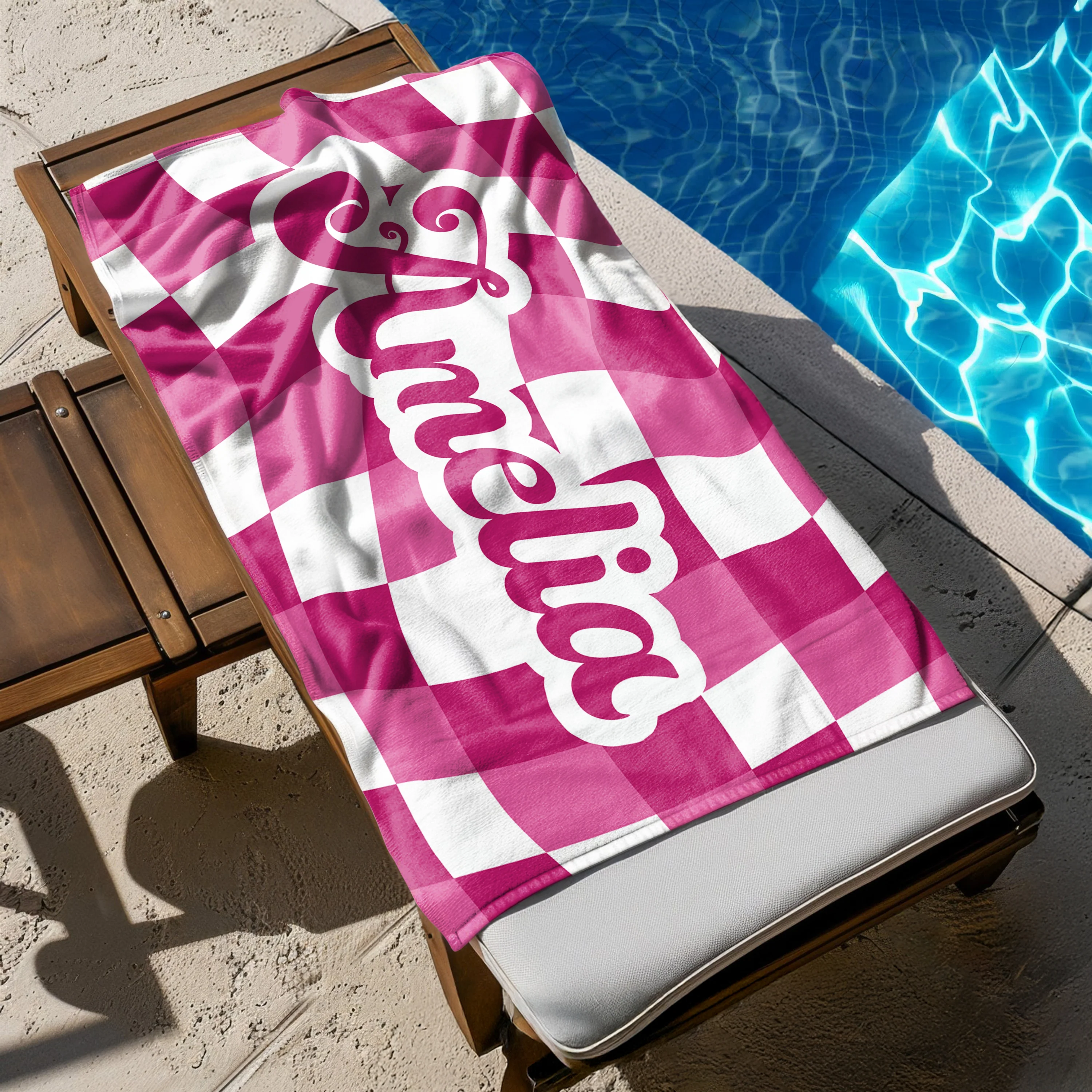Personalized Vans Checker Pattern In Retro Style Beach Towel HA75 892798 - Image 9
