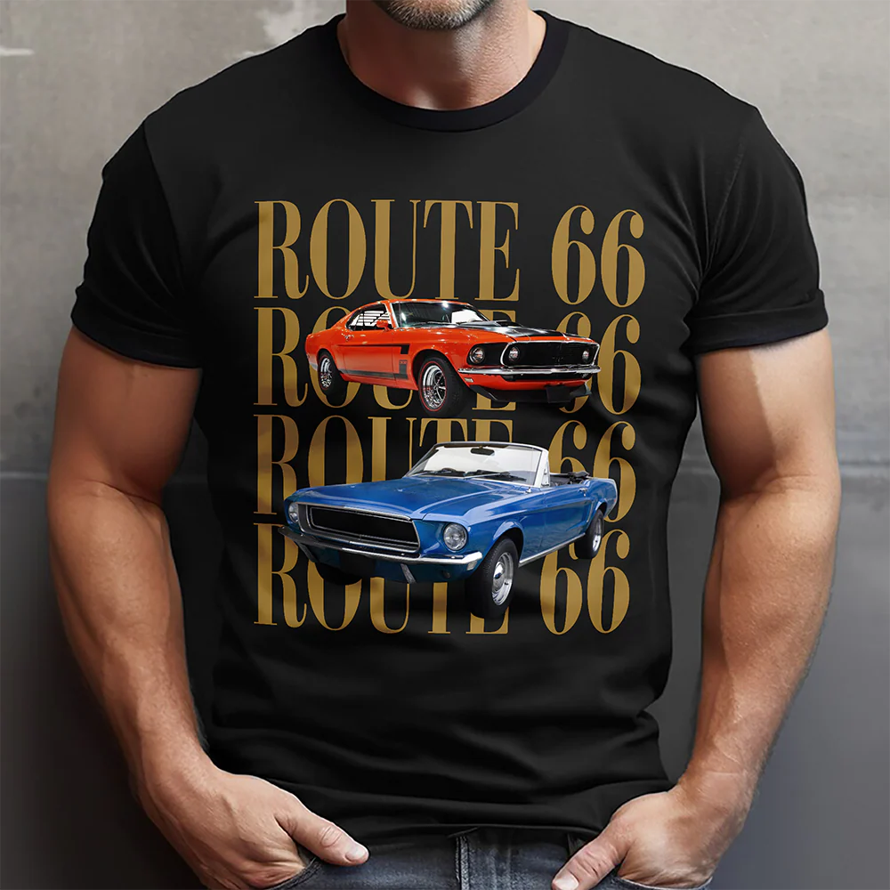 Personalized Vintage Car Photo Route 66 Comfort Shirt For Car Lovers HA75 921684 - Image 4