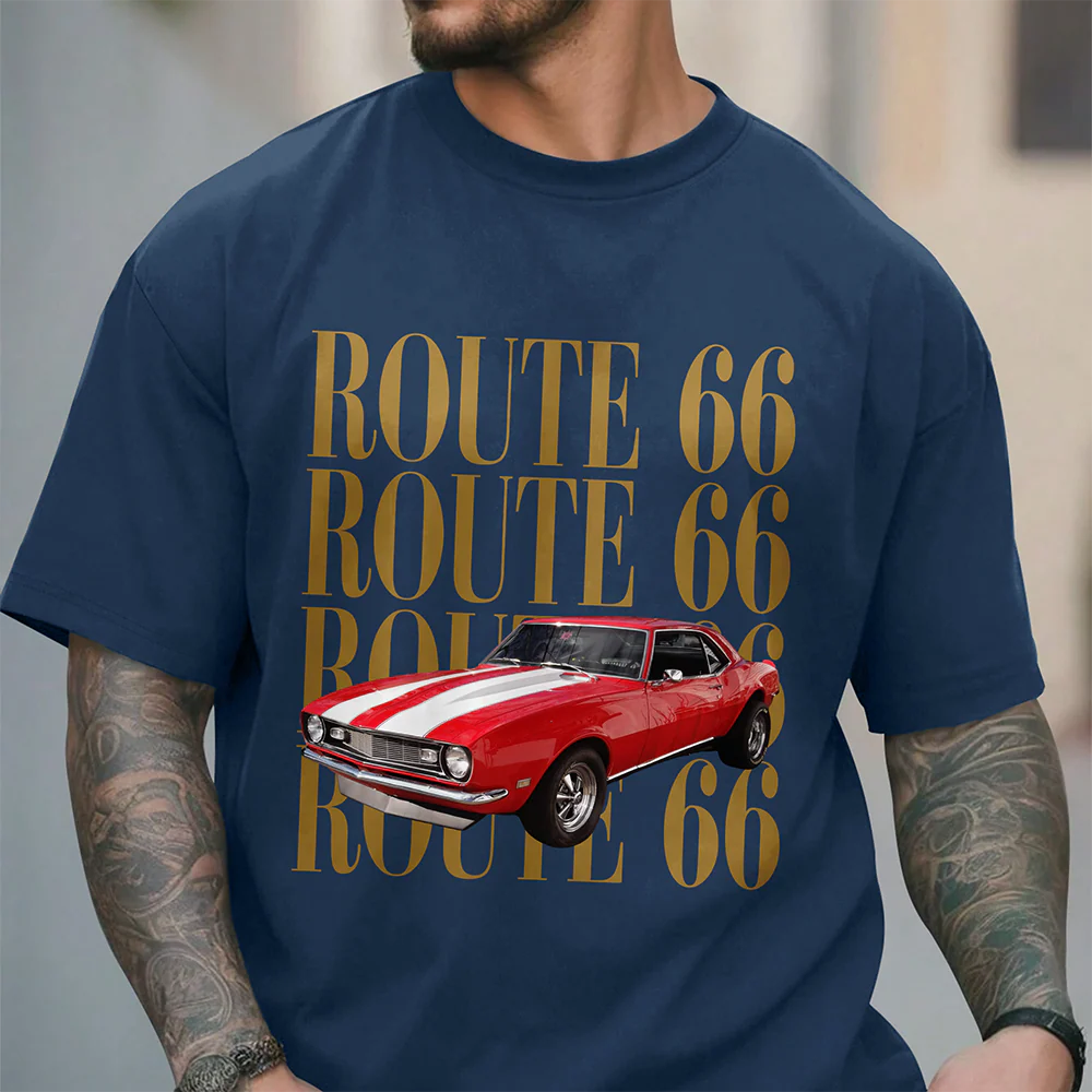Personalized Vintage Car Photo Route 66 Comfort Shirt For Car Lovers HA75 921684 - Image 5