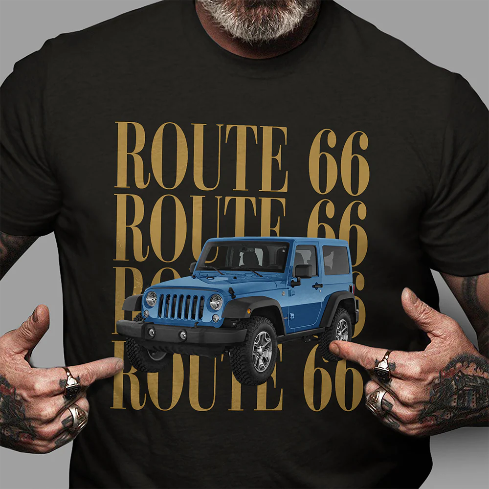 Personalized Vintage Car Photo Route 66 Comfort Shirt For Car Lovers HA75 921684 - Image 6