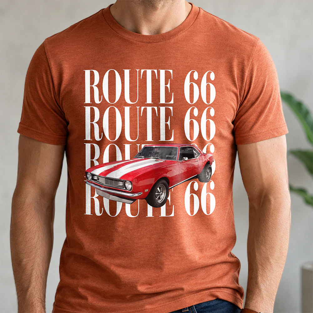 Personalized Vintage Car Photo Route 66 Comfort Shirt For Car Lovers HA75 921684 - Image 8