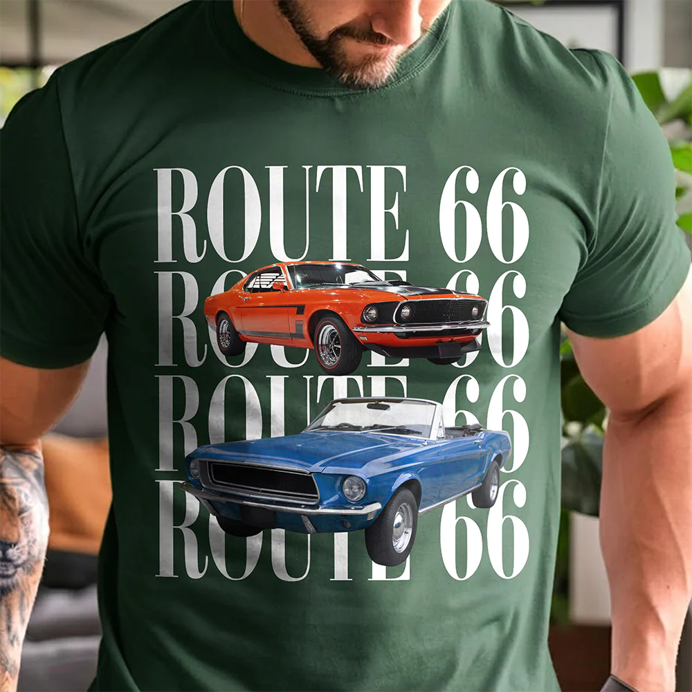 Personalized Vintage Car Photo Route 66 Comfort Shirt For Car Lovers HA75 921684 - Image 9