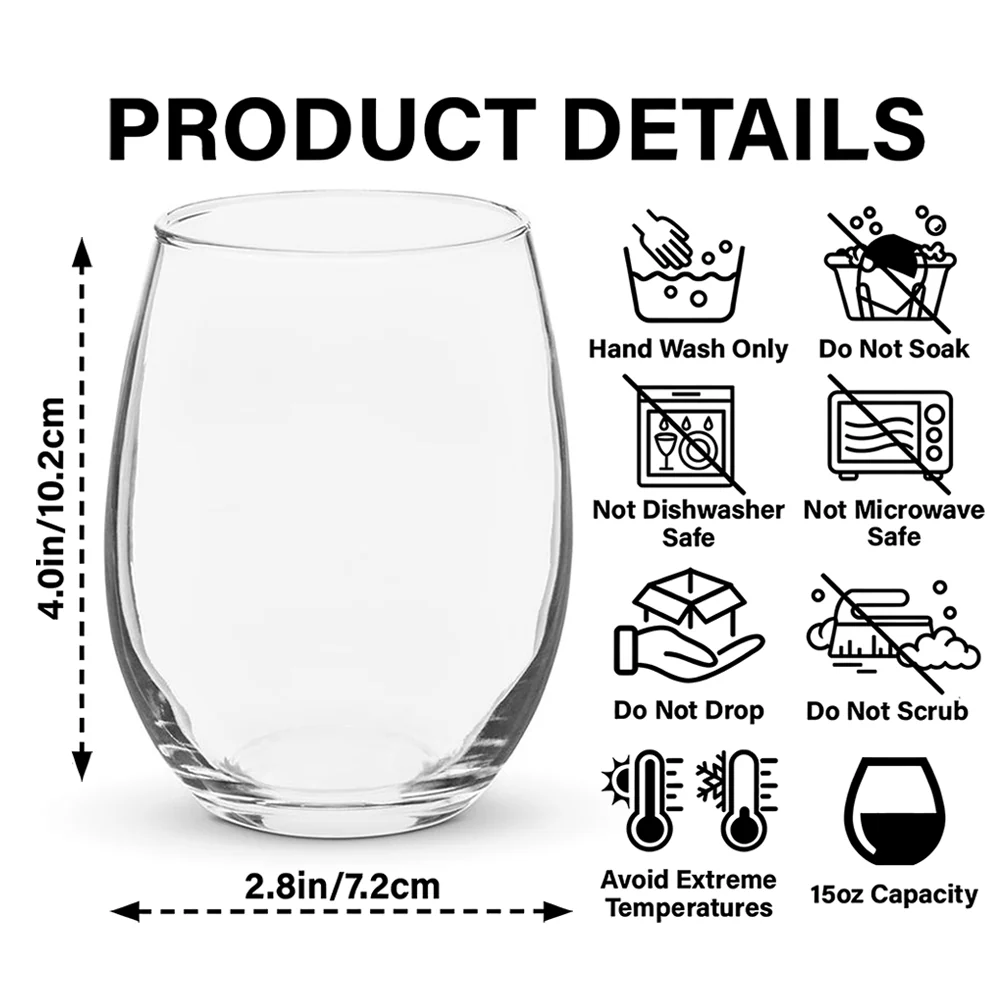 Personalized Vintage Photo Best Daddy Mommy Ever Wine Glass TH10 169957 - Image 7