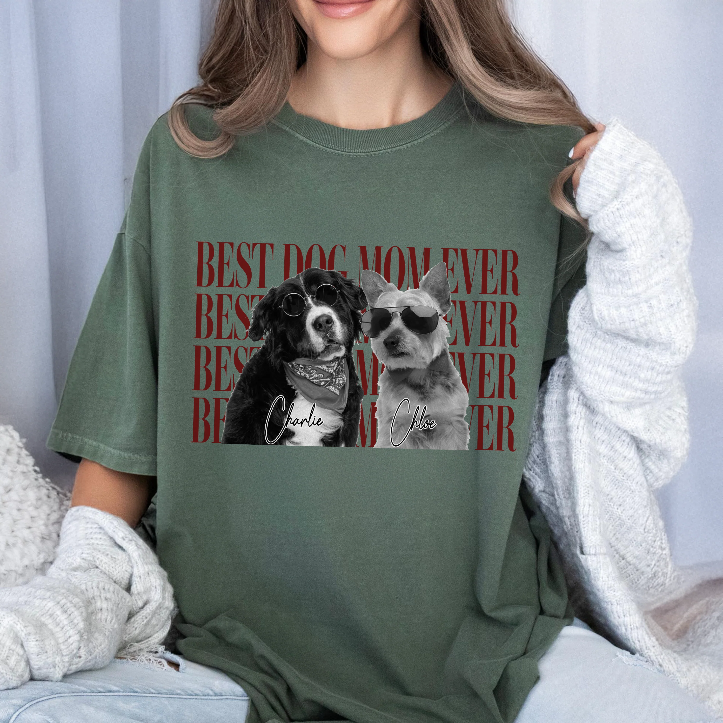 Personalized Vintage Photo Best Dog Dad Ever, Best Cat Dad Ever Comfort Shirt HA75 921278 - Image 8
