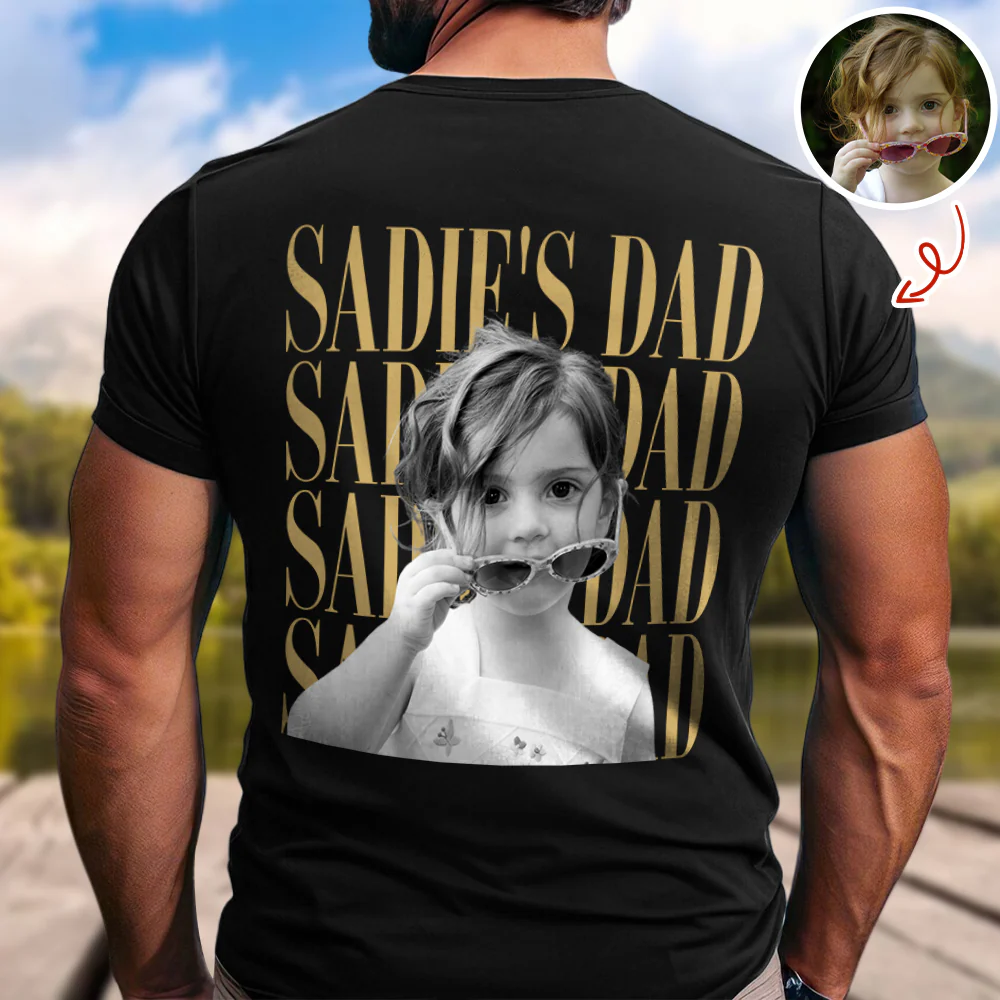 Personalized Vintage Photo Dad, Mom, Grandpa, Grandma Family Back Dark Shirt HA75 921522 - Image 3
