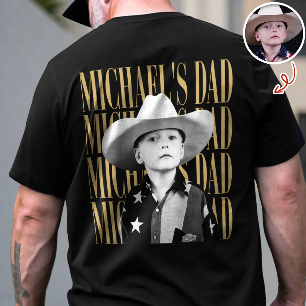 Personalized Vintage Photo Dad, Mom, Grandpa, Grandma Family Back Dark Shirt HA75 921522 - Image 5
