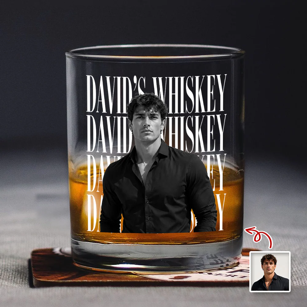 Personalized Vintage Photo His Whiskey Glass HA75 921686 - Image 5