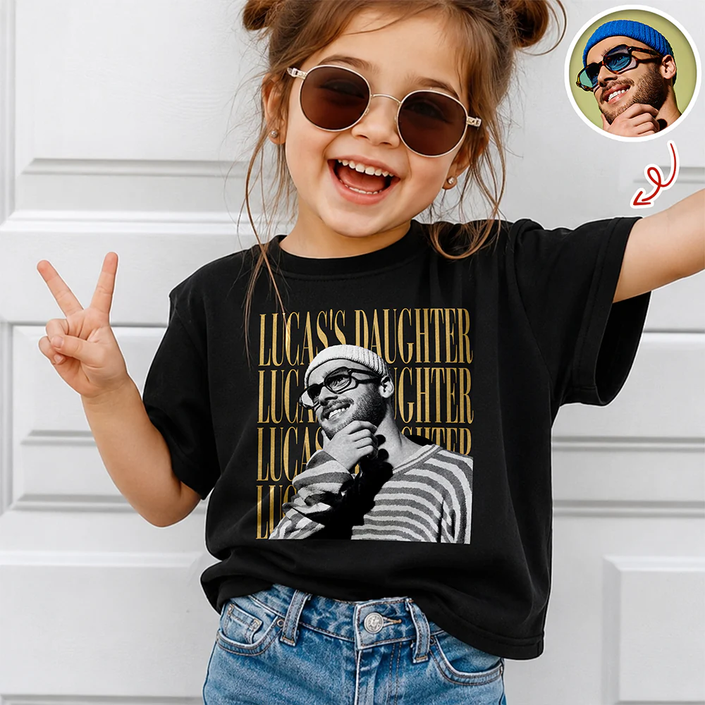 Personalized Vintage Photo Son, Daughter Family Kid Shirt HA75 921566 - Image 2