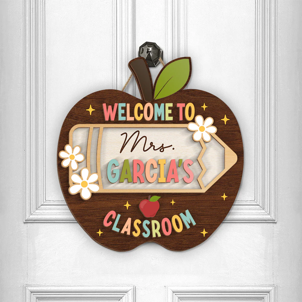 Personalized Welcome to My Classroom Door Sign Back to School Teacher Gift TH10 170315 - Image 6