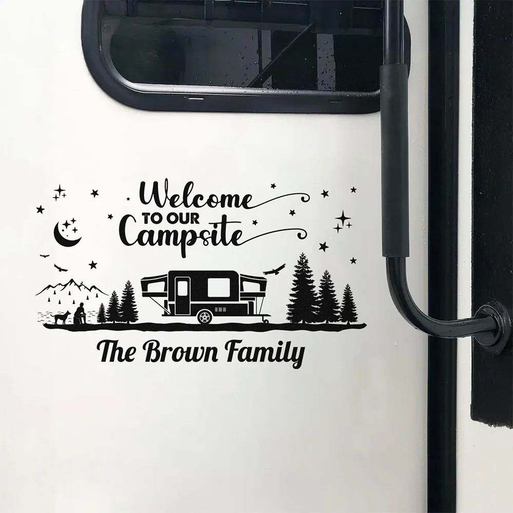Personalized Welcome to Our Campsite RV Decal Sticker LM32 669405
