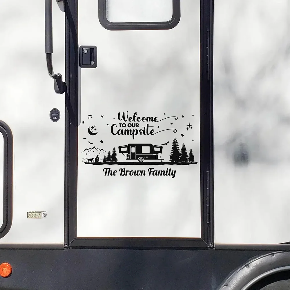 Personalized Welcome to Our Campsite RV Decal Sticker LM32 669405 - Image 2