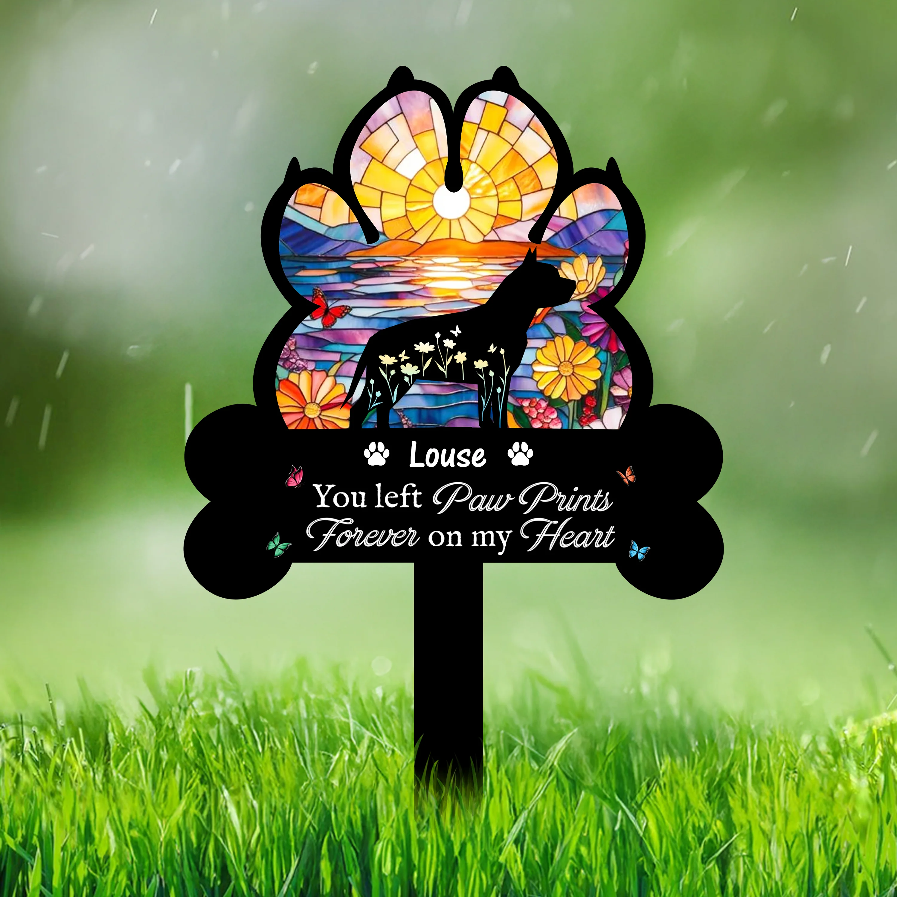 Personalized You Left Paw Prints Forever On Our Hearts - Personalized Garden Stake CH07 896236 - Image 8