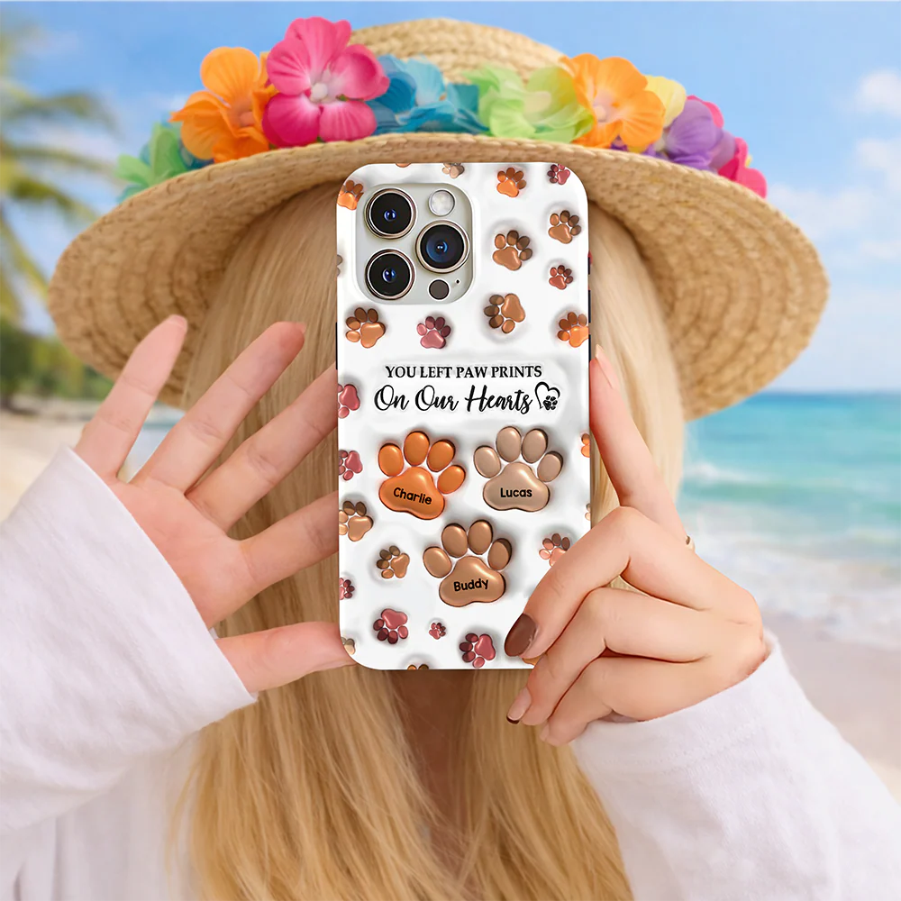 Personalized You Left Paw Prints On My Heart For Dog Lover Phone Case HA75 920244 - Image 2